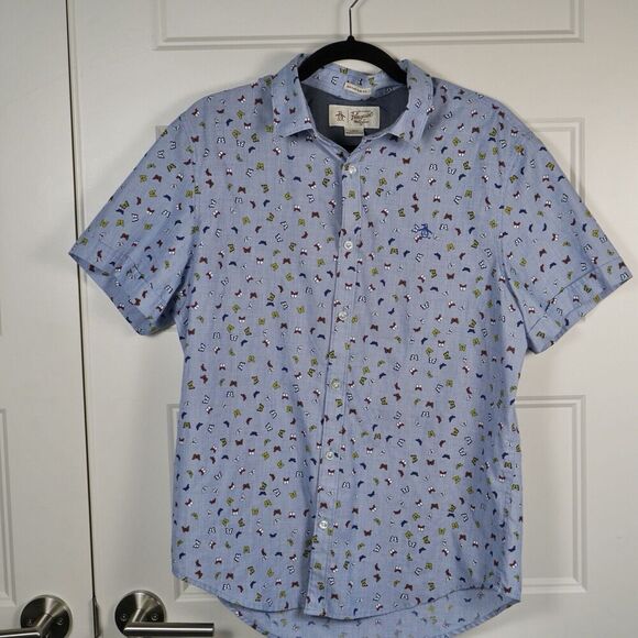 Penguin Mens Heritage Slim Fit‎ Large Button Butterfly SF - Picture 1 of 6